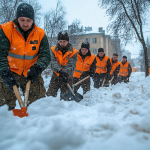 город Кузьмино уборка снега город Кузьмино